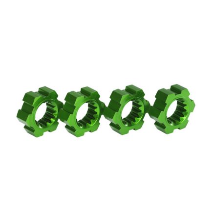 Traxxas Wheel hubs, hex, aluminum (green-anodized) (4)