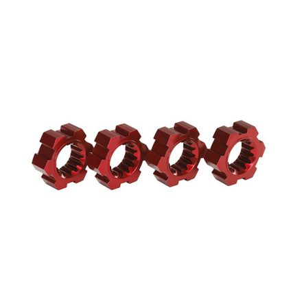 Traxxas Wheel hubs, hex, aluminum (red-anodized) (4)