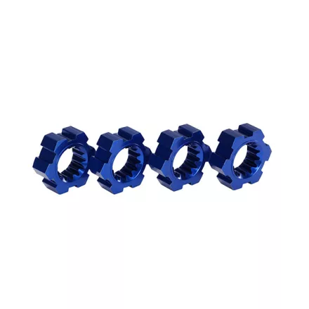Traxxas Wheel hubs, hex, aluminum (blue-anodized) (4)