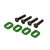 Traxxas Washers, motor mount, aluminum (green-anodized) (4)/ 4x18mm BCS (4)