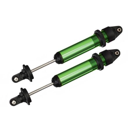 Traxxas Shocks, GTX, aluminum (green-anodized) (fully assembled w/o springs) (2)