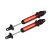 Traxxas Shocks, GTX, aluminum (red-anodized) (fully assembled w/o springs) (2)