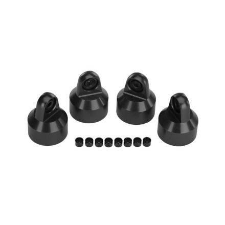 Traxxas  Shock caps, aluminum (hard-anodized, PTFE-coated), GTX shocks (4)/ spacers (8)