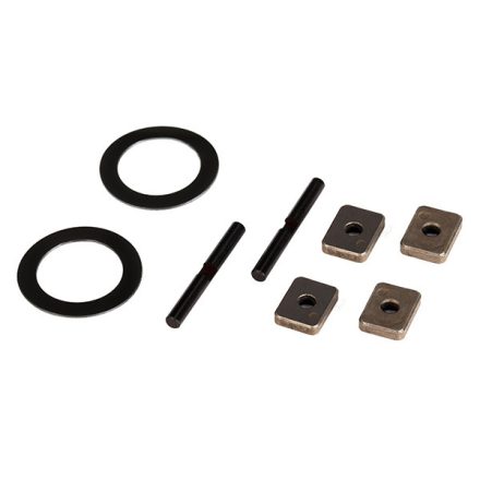 Traxxas Spider gear shaft (2)/ spacers (4)/ 16x23.5x.5mm TW (2)