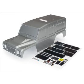   Traxxas Body, Land Rover® Defender®, graphite silver (painted)/ decals