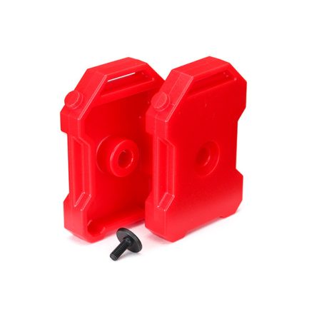 Traxxas Fuel canisters (red) (2)/ 3x8 FCS (1)