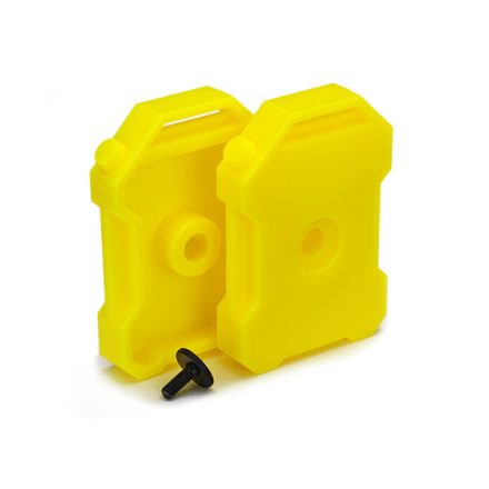 Traxxas Fuel canisters (yellow) (2)/ 3x8 FCS (1)