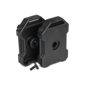 Traxxas Fuel canisters (black) (2)/ 3x8 FCS (1)