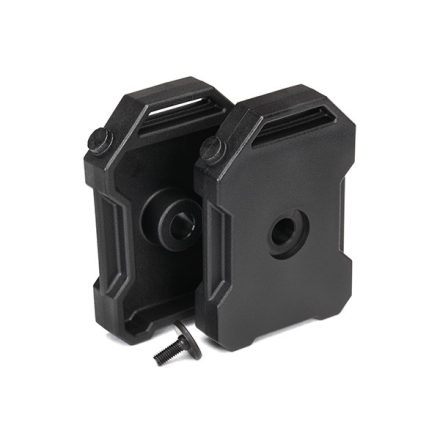 Traxxas Fuel canisters (black) (2)/ 3x8 FCS (1)