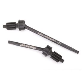   Traxxas Axle shaft, front, heavy duty (left & right)/ portal drive input gear (machined) (2) (assembled)