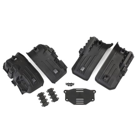 Traxxas  Fenders, inner, front & rear (2 each)/ rock light covers (8)/ battery plate/ 3x8 flat-head screws (4)