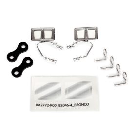   Traxxas Mirrors, side, chrome (left & right)/ retainers (2)/ body clips (4) (fits #8010 body)