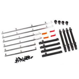   Traxxas Side trim, left & right (chrome)/ retainers/ LED lens/ 2.6x8 BCS (24) (fits #8010 body)