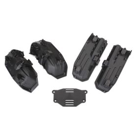   Traxxas Fenders, inner (narrow), front & rear (2 each)/ rock light covers (8)/ battery plate/ 3x8 flat-head screws (4)