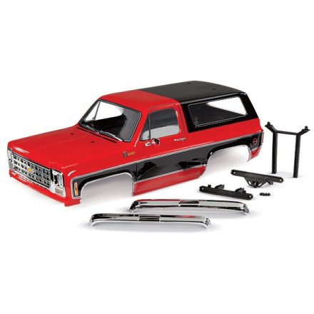 Traxxas Body, Chevrolet Blazer (1979), complete (red) (includes grille, side mirrors, door handles, windshield wipers, front & rear bumpers, decals)