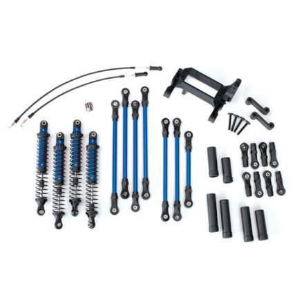 Traxxas Long Arm Lift Kit, TRX-4®, complete (includes blue powder coated links, blue-anodized shocks)