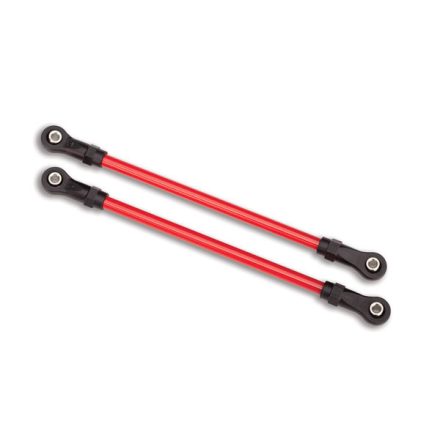 Traxxas  Suspension links, rear upper, red (2) (5x115mm, powder coated steel) (assembled with hollow balls) (for use with #8140R TRX-4® Long Arm Lift Kit)