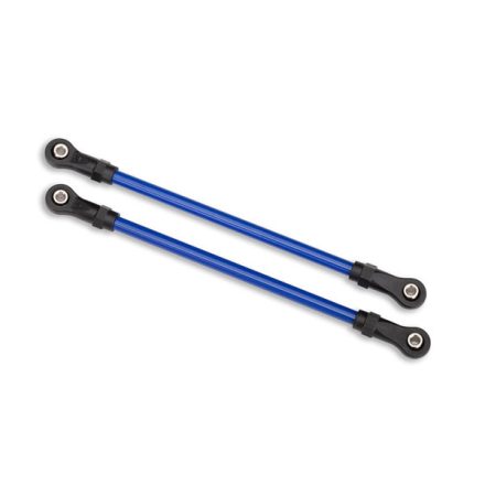 Traxxas Suspension links, rear upper, blue (2) (5x115mm, powder coated steel) (assembled with hollow balls) (for use with #8140X TRX-4® Long Arm Lift Kit)