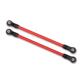   Traxxas Suspension links, rear lower, red (2) (5x115mm, powder coated steel) (assembled with hollow balls) (for use with #8140R TRX-4® Long Arm Lift Kit)