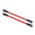 Traxxas Suspension links, rear lower, red (2) (5x115mm, powder coated steel) (assembled with hollow balls) (for use with #8140R TRX-4® Long Arm Lift Kit)
