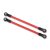 Traxxas Suspension links, rear lower, red (2) (5x115mm, powder coated steel) (assembled with hollow balls) (for use with #8140R TRX-4® Long Arm Lift Kit)