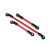 Traxxas Steering link, 5x117mm (1)/ draglink, 5x60mm (1)/ panhard link, 5x63mm (red powder coated steel) (assembled with hollow balls) (for use with #8140R TRX-4® Long Arm Lift Kit)