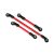 Traxxas Steering link, 5x117mm (1)/ draglink, 5x60mm (1)/ panhard link, 5x63mm (red powder coated steel) (assembled with hollow balls) (for use with #8140R TRX-4® Long Arm Lift Kit)