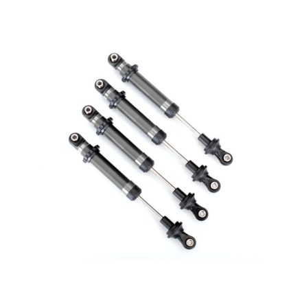 Traxxas Shocks, GTS, silver aluminum (assembled without springs) (4) (for use with #8140 TRX-4® Long Arm Lift Kit)