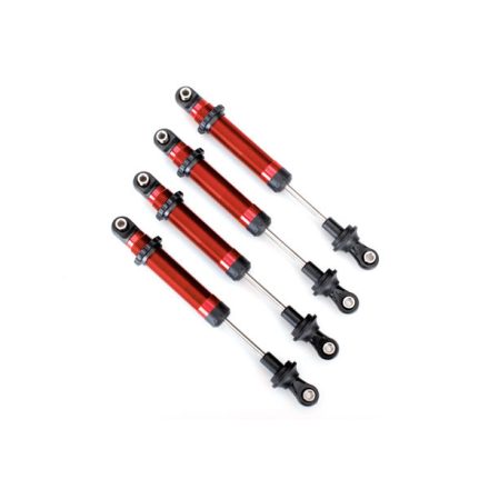 Traxxas Shocks, GTS, aluminum (red-anodized) (assembled without springs) (4) (for use with #8140R TRX-4® Long Arm Lift Kit)