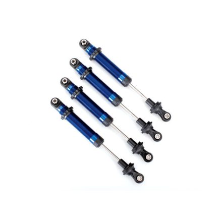 Traxxas Shocks, GTS, aluminum (blue-anodized) (assembled without springs) (4) (for use with #8140X TRX-4® Long Arm Lift Kit)
