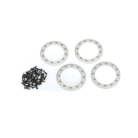 Traxxas Beadlock rings, satin (2.2") (aluminum) (4)/ 2x10 CS (48)