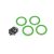 Traxxas Beadlock rings, green (2.2") (aluminum) (4)/ 2x10 CS (48)