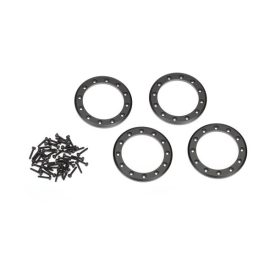   Traxxas Beadlock rings, black (2.2") (aluminum) (4)/ 2x10 CS (48)