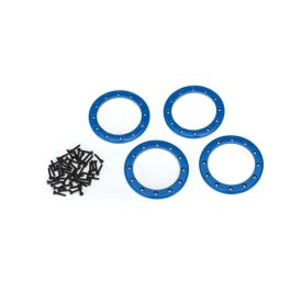   Traxxas Beadlock rings, blue (2.2") (aluminum) (4)/ 2x10 CS (48)