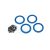 Traxxas Beadlock rings, blue (2.2") (aluminum) (4)/ 2x10 CS (48)