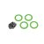 Traxxas Beadlock rings, green (1.9") (aluminum) (4)/ 2x10 CS (48)