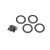 Traxxas Beadlock rings, black (1.9") (aluminum) (4)/ 2x10 CS (48)