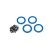 Traxxas Beadlock rings, blue (1.9") (aluminum) (4)/ 2x10 CS (48)