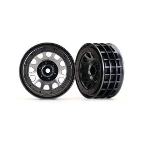   Traxxas  Wheels, Method 105 2.2" (black chrome, beadlock) (beadlock rings sold separately)