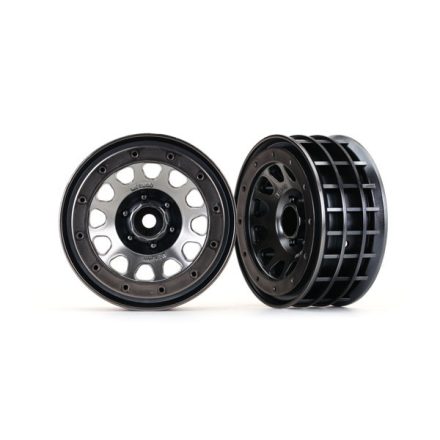Traxxas  Wheels, Method 105 2.2" (black chrome, beadlock) (beadlock rings sold separately)