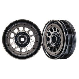   Traxxas Wheels, Method 105 1.9" (black chrome, beadlock) (beadlock rings sold separately)