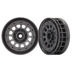  Traxxas  Wheels, Method 105 1.9" (charcoal gray, beadlock) (beadlock rings sold separately)