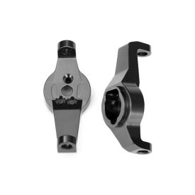   Traxxas Caster blocks, 6061-T6 aluminum (charcoal gray-anodized), left and right