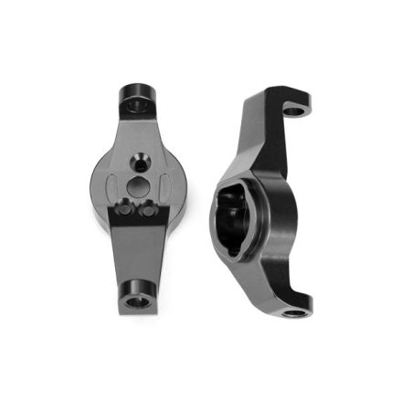 Traxxas Caster blocks, 6061-T6 aluminum (charcoal gray-anodized), left and right