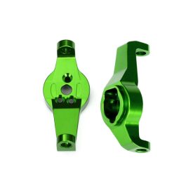   Traxxas Caster blocks, 6061-T6 aluminum (green-anodized), left and right