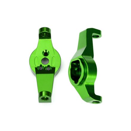 Traxxas Caster blocks, 6061-T6 aluminum (green-anodized), left and right