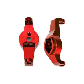   Traxxas Caster blocks, 6061-T6 aluminum (red-anodized), left and right
