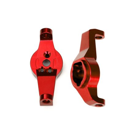 Traxxas Caster blocks, 6061-T6 aluminum (red-anodized), left and right