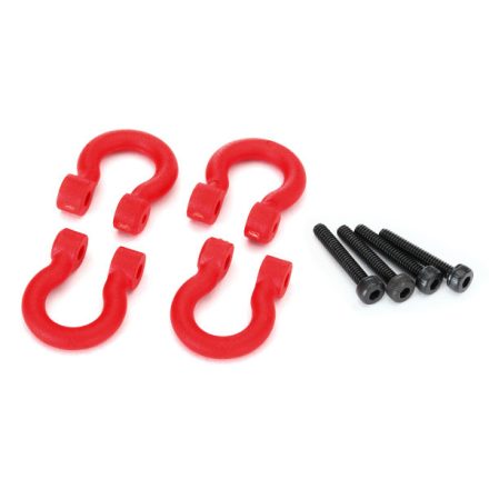 Traxxas Bumper D-rings, red (front or rear)/ 2.0x12 CS (4)