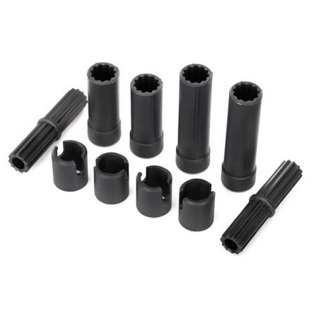 Traxxas Half shafts, center (internal splined, front (2) & internal splined, rear (2)/ external splined (2)/ pin retainer (4)) (plastic parts only)